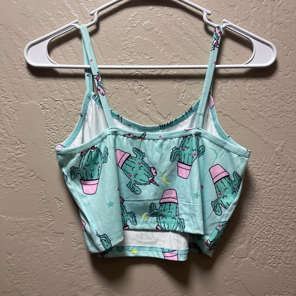 NWOT - Green & Pink - Cactus Pajama Set - Unknown Brand - Picture 5 of 7